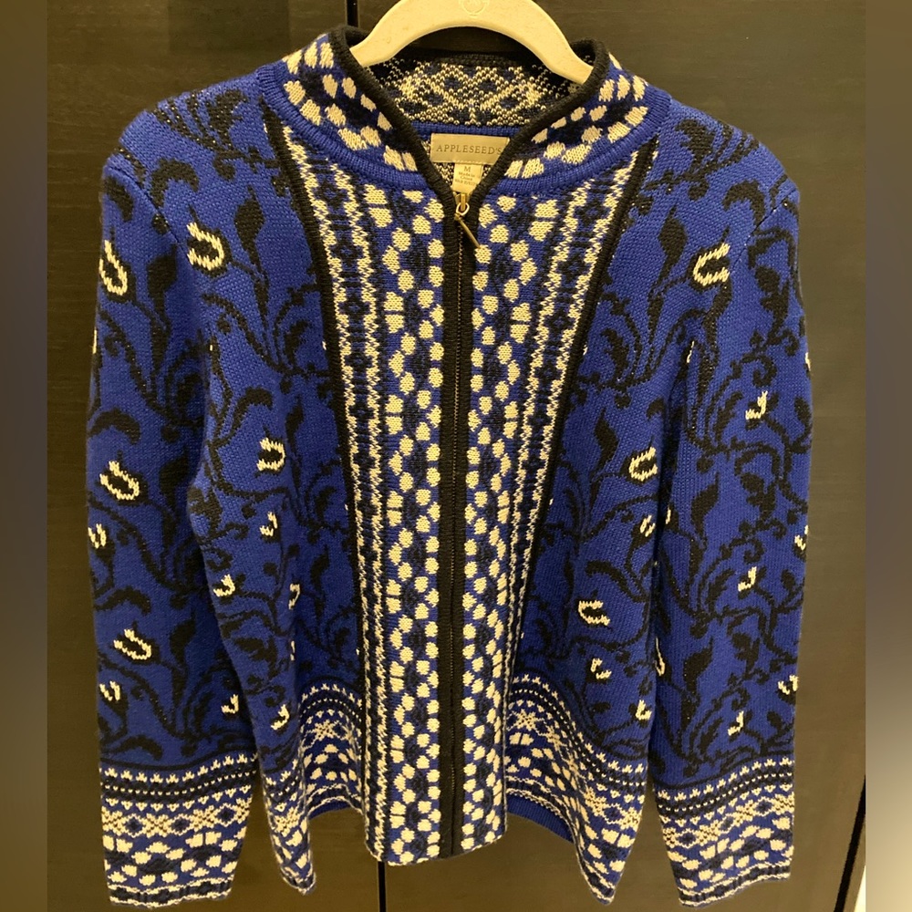 Gorgeous blue cardigan perfect for the holidays!